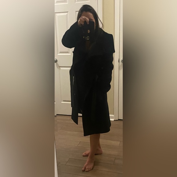 Authentic Mackage Women’s Wool & Leather Long Coat Size XS - Picture 10 of 10